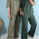 ست شومیز مانتویی و شلوار بگ