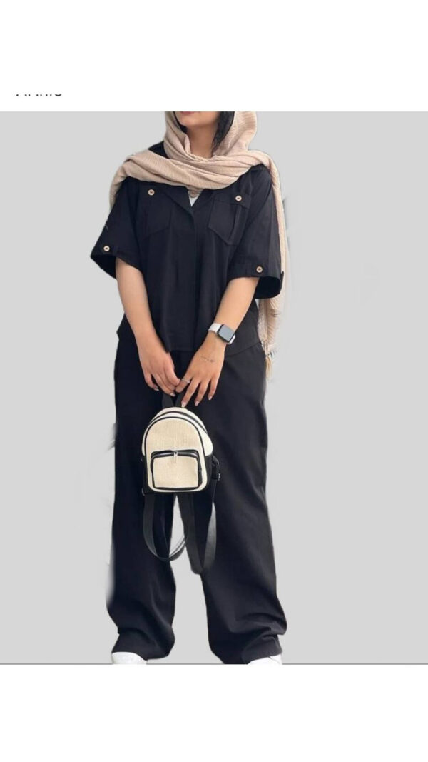 ست شومیز مانتویی و شلوار بگ ۲۲۰۰۹۳