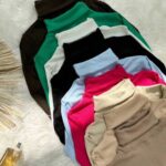 تصویری از بلوز یقه اسکی زنانه و دخترانه ارزان قیمت و شیک