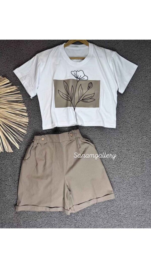 ست کراپ و شلوارک 65930
