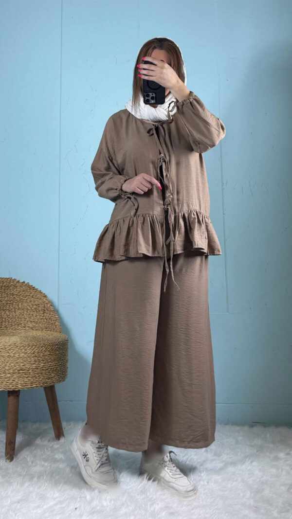 ست شومیز گره ای و شلوار 33792
