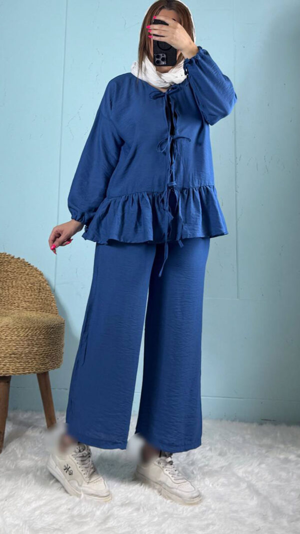 ست شومیز گره ای و شلوار 33792