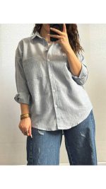 شومیز راه راه مارال - تصویر 8
