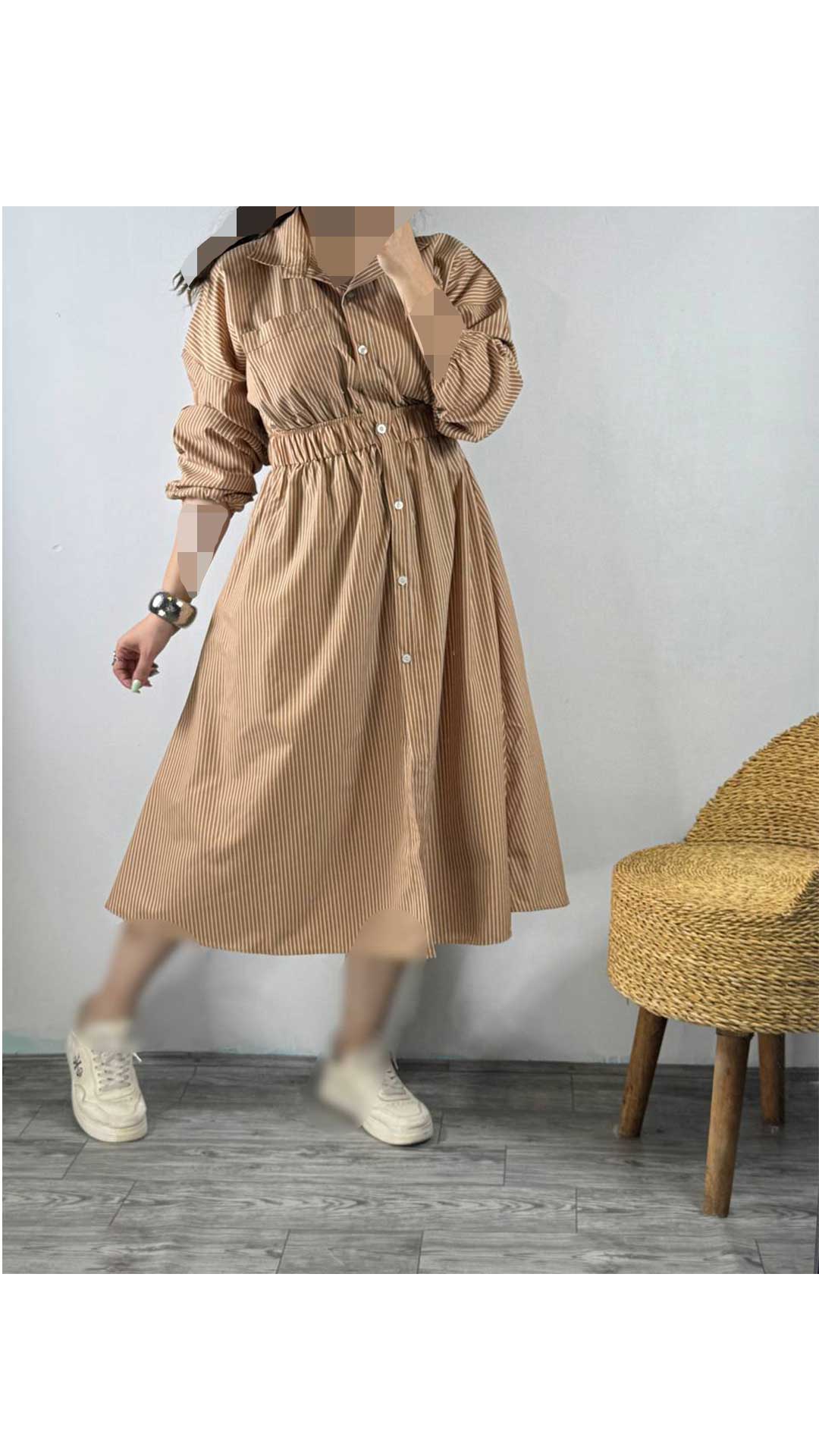 پیراهن عروسکی پینترستی کمرکش ۴۰۷۰۴
