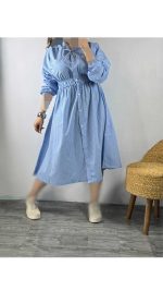 پیراهن عروسکی پینترستی کمرکش ۴۰۷۰۴ - تصویر 4