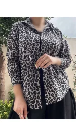 شومیز پلنگی ابرنگی ۳۲۸۵۰ - تصویر 8