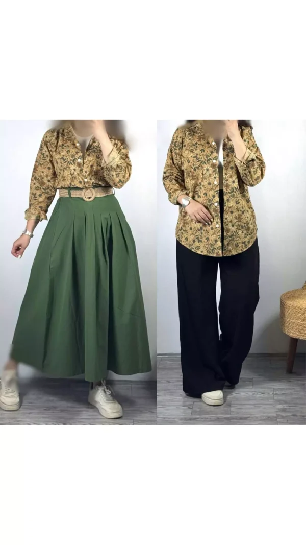 شومیز گلی پاییزی ۵۵۳۶۰