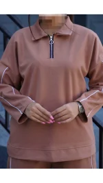 ست نیم زیپ نوار دوزی زنانه ۱۱۵۴۰ - تصویر 8
