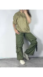 شلوار کارگو زنانه ۴۳۵۰ - تصویر 2