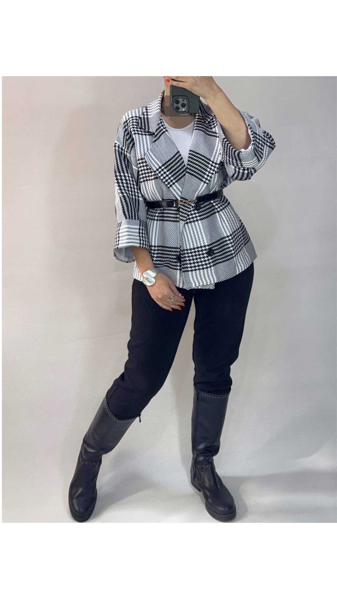 کت باکسی چهارخونه ۶۶۲۸۰