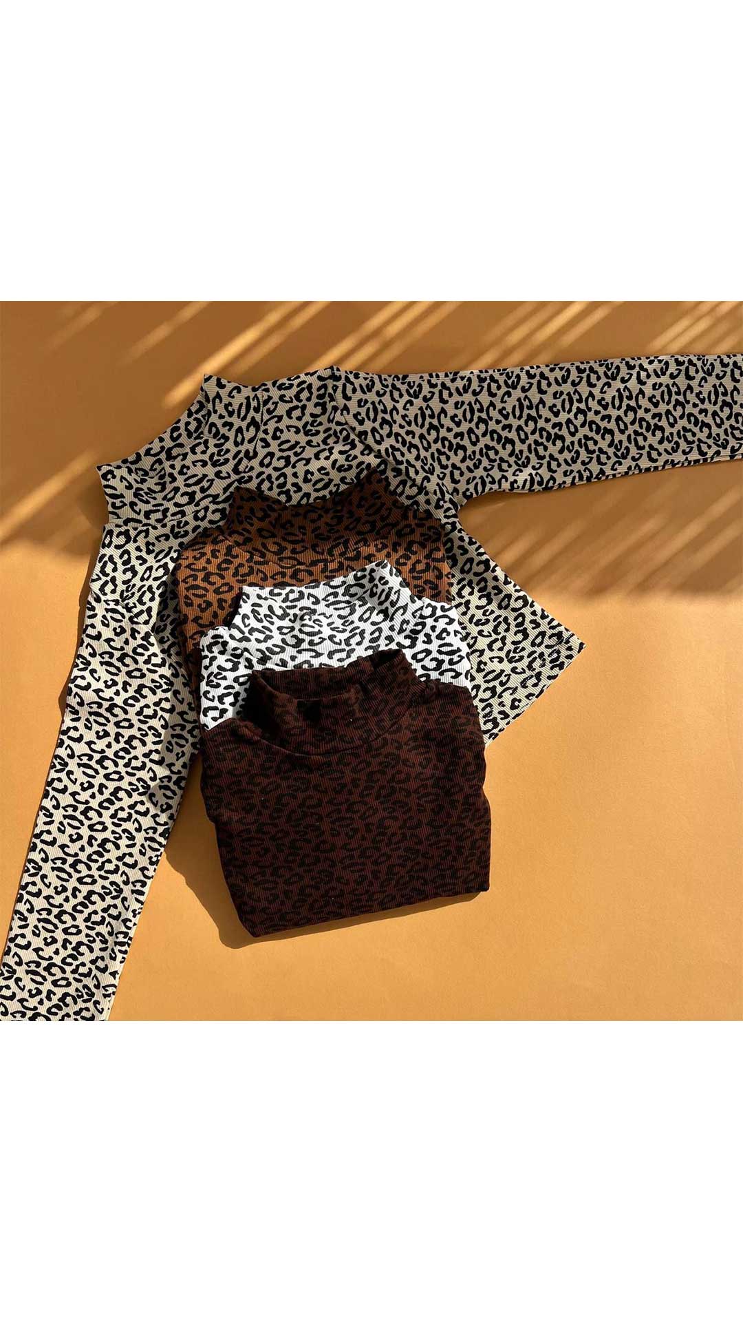 کراپ یقه پنج سانتی پلنگی 40250