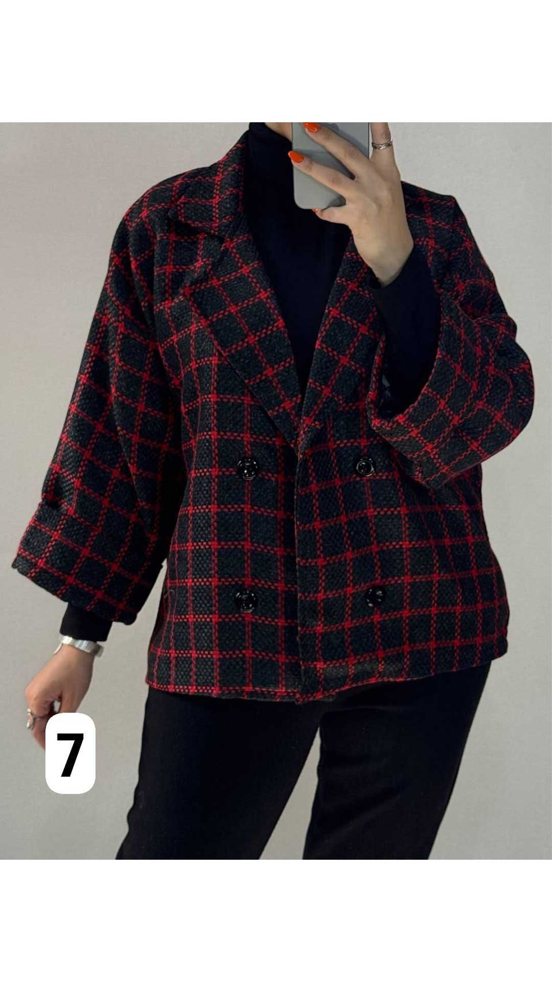 کت باکسی چهارخونه ۶۶۲۸۰