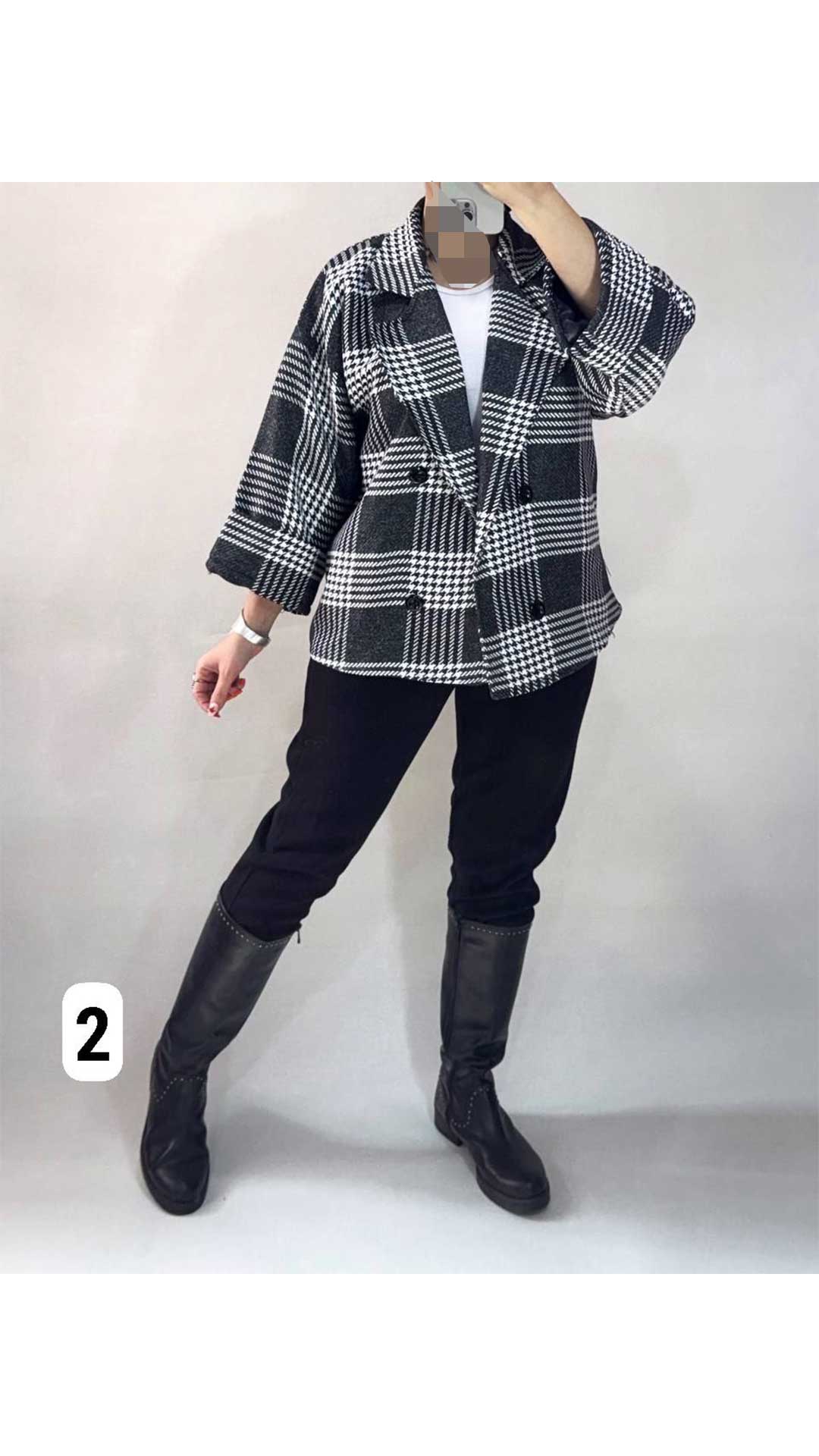 کت باکسی چهارخونه ۶۶۲۸۰