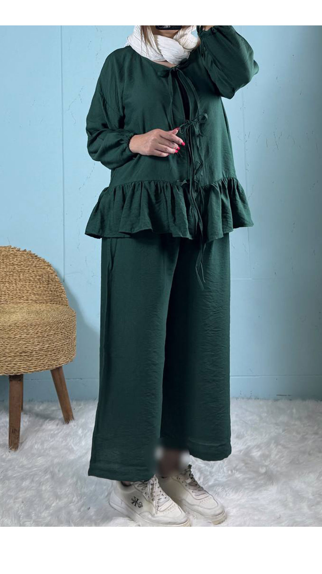 ست شومیز گره ای و شلوار زنانه 33792