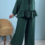 ست شومیز گره ای و شلوار زنانه 33792