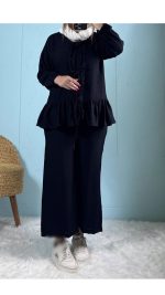 ست شومیز گره ای و شلوار زنانه 33792 - تصویر 5