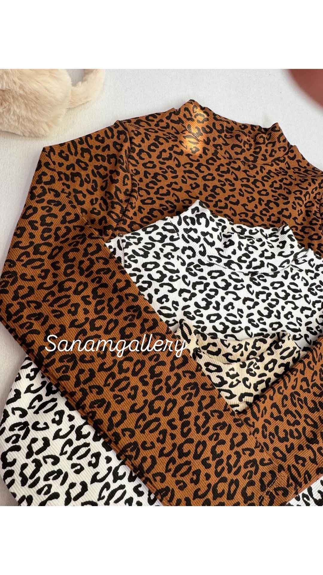 بلوز یقه پنج سانتی پلنگی زنانه ۳۳۱۵۰۱