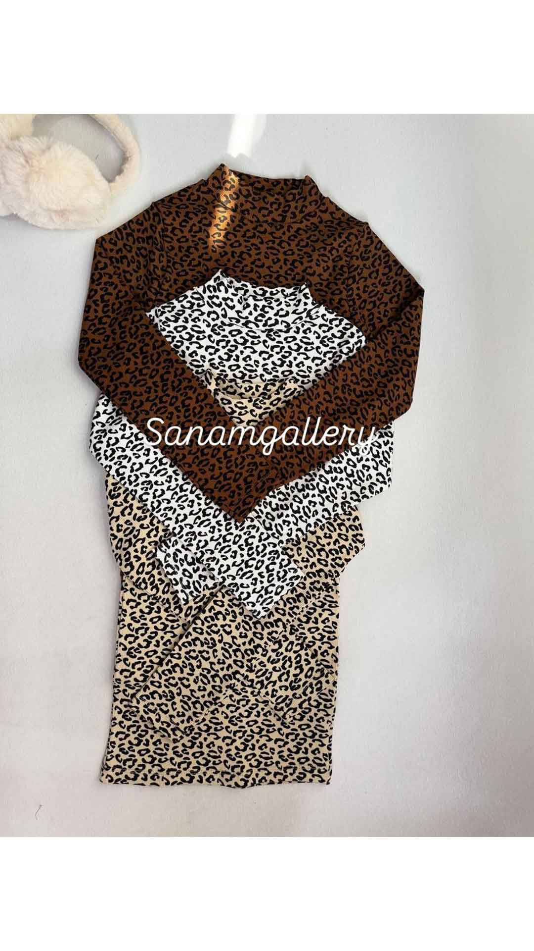 بلوز یقه پنج سانتی پلنگی زنانه ۳۳۱۵۰۱