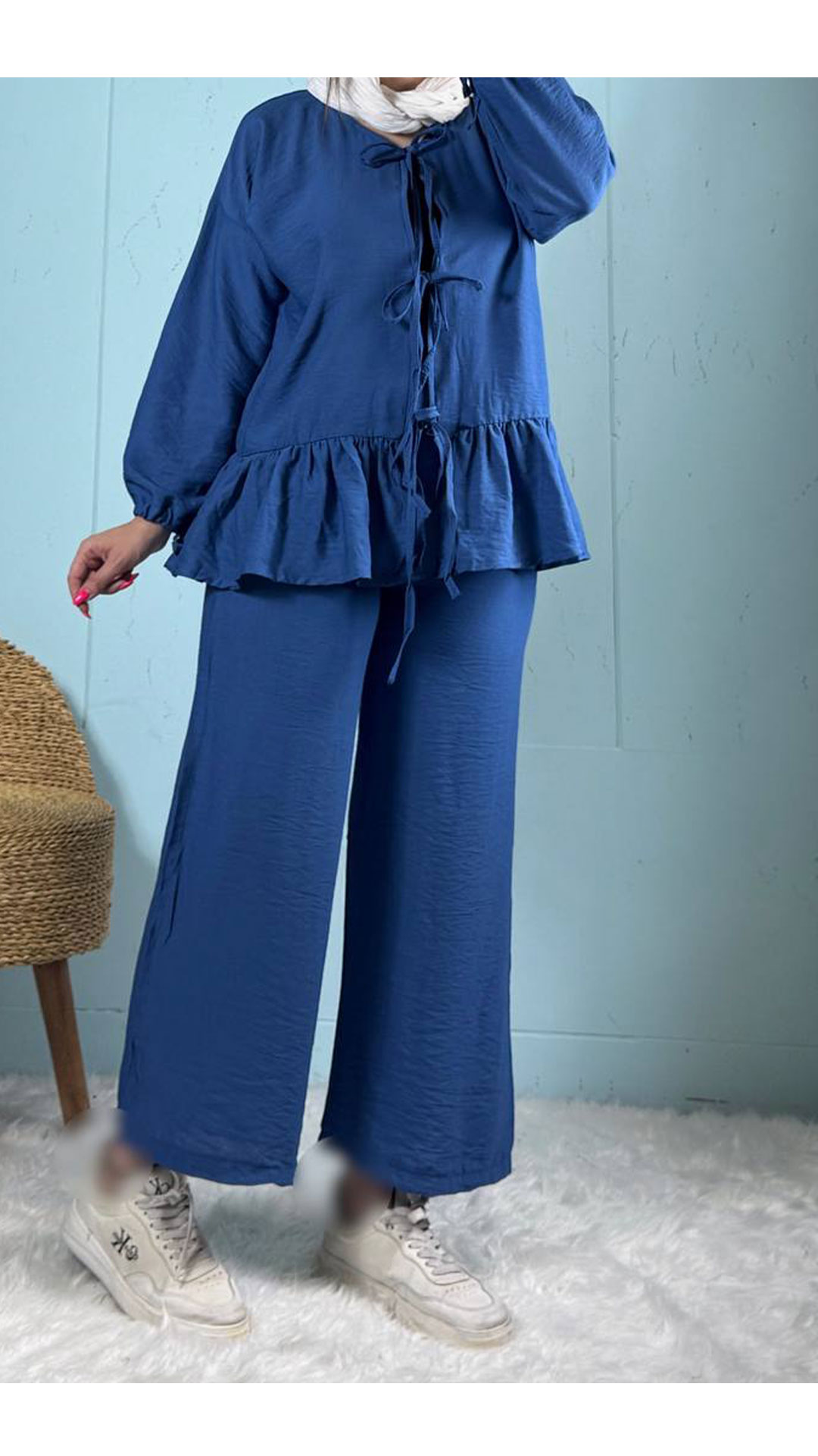 ست شومیز گره ای و شلوار زنانه 33792