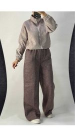 ست بامبر و شلوار بگ پاییزه زنانه ۲۴۷۰ - تصویر 2