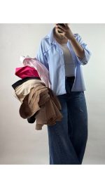 شومیز باکسی ترمه زنانه ۴۳۲۲۴