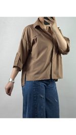 شومیز باکسی ترمه زنانه ۴۳۲۲۴ - تصویر 8
