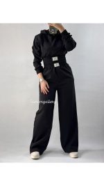 ست کراپ کلاهدار و شلوار زنانه ۹۹۰۳۵ - تصویر 3