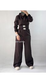 ست کراپ کلاهدار و شلوار زنانه ۹۹۰۳۵ - تصویر 6