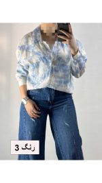 شومیز پری ابرنگی زنانه 17298 - تصویر 7