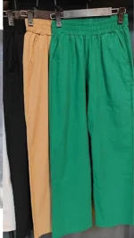 شلوار لینن زنانه 60057 - تصویر 2