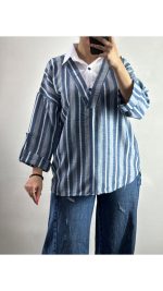 شومیز یقه مردانه زنانه ۶۰۷۰۹