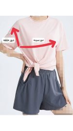 تیشرت گره ای زنانه 53760 - تصویر 3