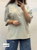 تیشرت باکسی نخ پنبه زنانه ۶۳۰۰۱ - تصویر 25
