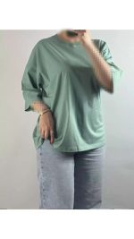 تیشرت باکسی نخ پنبه زنانه ۶۳۰۰۱ - تصویر 18