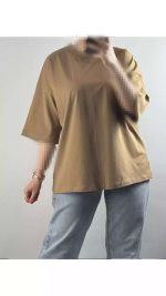 تیشرت باکسی نخ پنبه زنانه ۶۳۰۰۱ - تصویر 12