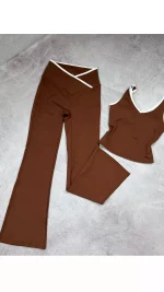 ست تاپ و شلوار اسپندکس زنانه ۸۸۴۹۷ - تصویر 2