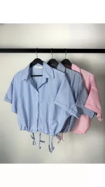 کراپ کمر گتر راه راه زنانه ۷۳۴۴۳ - تصویر 2