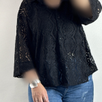 شومیز دانتل سرمه زنانه ۳۲۵۷۶