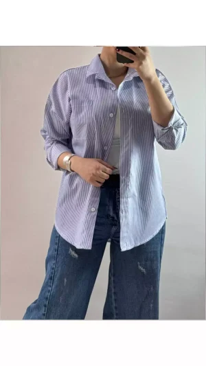 شومیز راه راه زنانه 75477