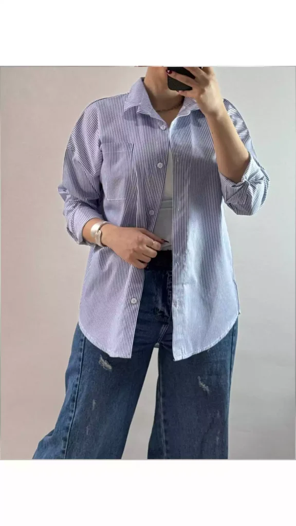 شومیز راه راه زنانه 75477