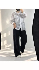 شومیز پری شیشه ای ونوش زنانه 405655 - تصویر 7
