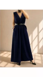 سرهمی دمپا گشاد زنانه کمرکش ۴۳۷۷۵۶ - تصویر 2