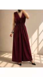 سرهمی دمپا گشاد زنانه کمرکش ۴۳۷۷۵۶ - تصویر 5