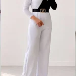 سرهمی ترکیبی آستین بلند زنانه ۹۰۰۵۴