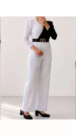 سرهمی ترکیبی آستین بلند زنانه ۹۰۰۵۴