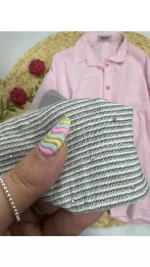 شومیز راه راه نگینی زنانه۷۴۵۵۴ - تصویر 7
