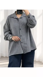 شومیز راه راه نگینی زنانه۷۴۵۵۴ - تصویر 3