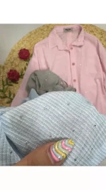 شومیز راه راه نگینی زنانه۷۴۵۵۴ - تصویر 10